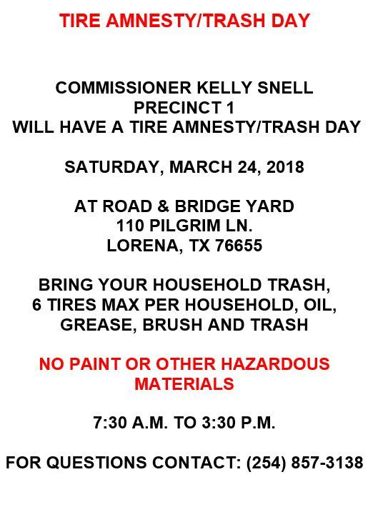 Tire Amnesty 2018