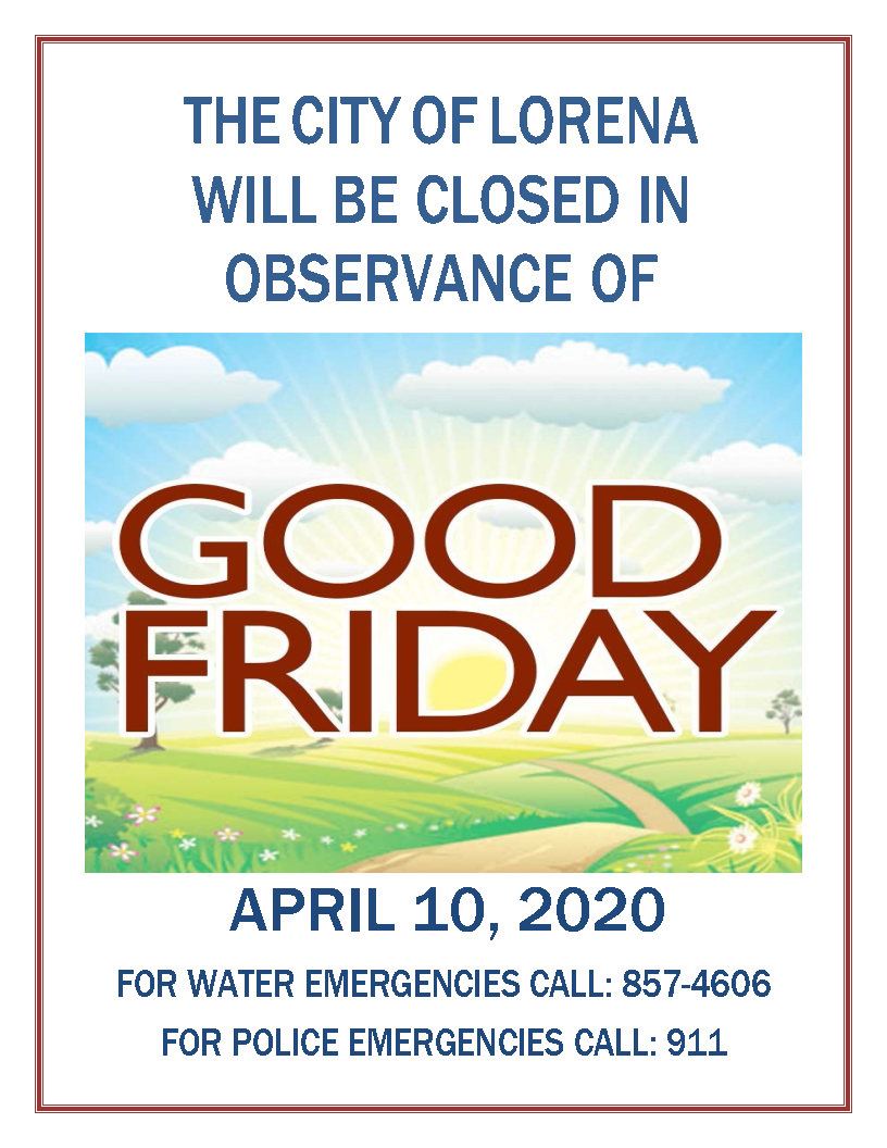 GOOD FRIDAY NOTICE