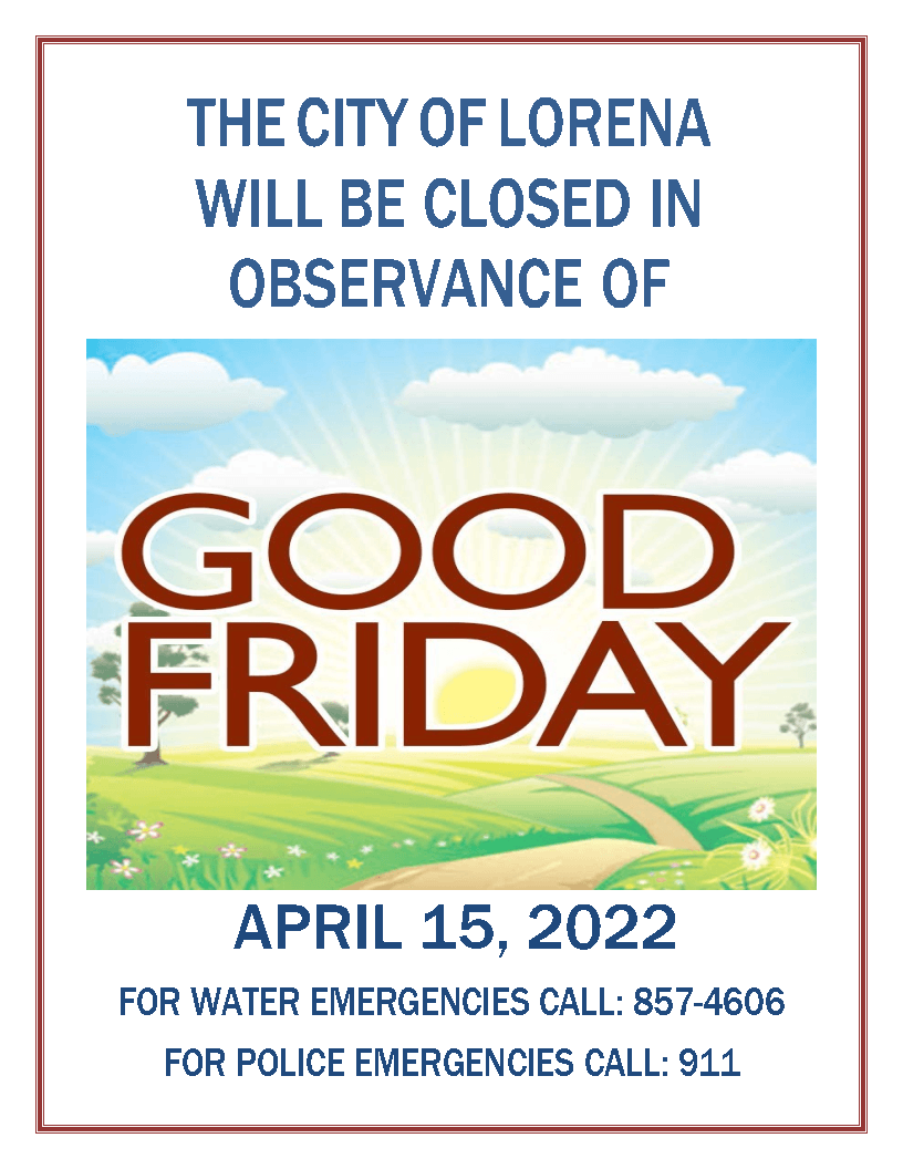 GOOD FRIDAY NOTICE