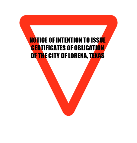 CERTIFICATE OF OBLIGATION NOTICE